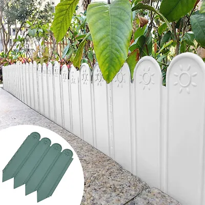 2M Flexible Garden Lawn Grass Edging Picket Border Panel Plastic Wall Fence Edge • £9.95