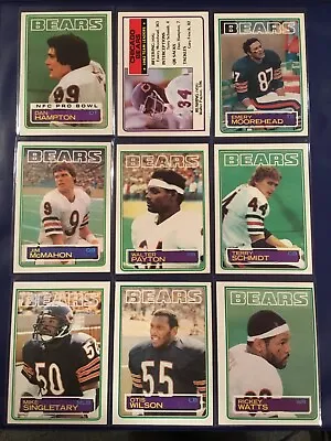 1983 Topps CHICAGO BEARS Complete Team Set 14 PAYTONMCMAHONSINGLETARY ROOKIE • $19.99