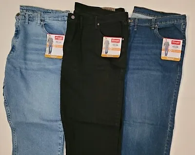  Mens Wrangler Five Star Relaxed Fit Jean With Flex - Size Regular & Big • $32.99