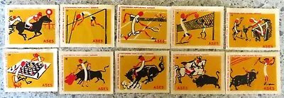 Vintage Portuguese Match Box Labels: SPORTS X 10 • $3.95