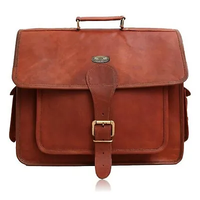 18  Vintage Men Leather Satchel Shoulder Laptop Bag Messenger Best Xmas Gift • $57.79