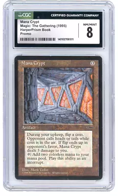 1995 Magic: The Gathering - Book Promo - MANA CRYPT - CGC 8 • $191.50