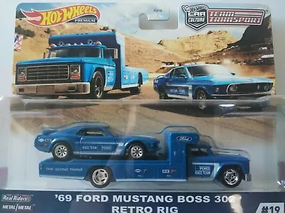 2020 Hot Wheels Car Culture Team Transport #19 '69 Ford Mustang Boss 302 Retro R • $25