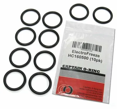 $12.59 • Buy Captain O-Ring - Replacement Electro Freeze HC160500 O-Rings (10 Pack)