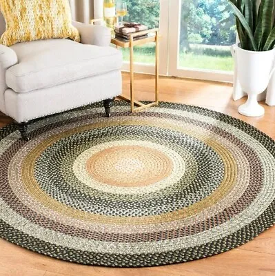 4' Round Braided Rug Country Area Farm House Cabin Rustic Carpet Casual Western • $55.47