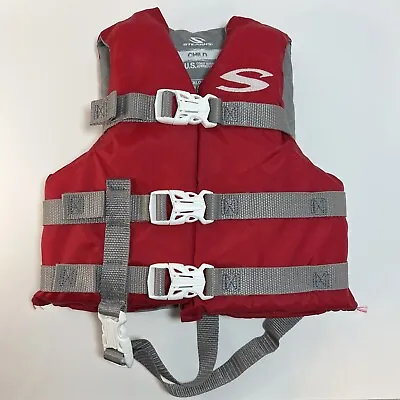 Kids Life Vest - Stearns - USCG Approved Type III Life Jacket - 30-60lb. Red • $17