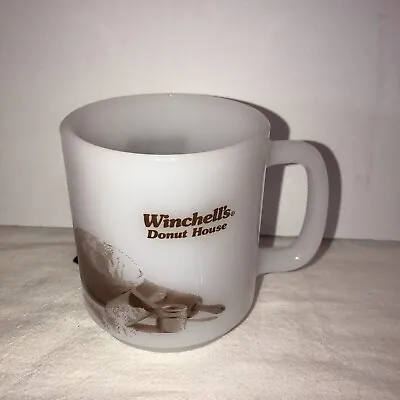 Vintage WINCHELL'S Donut House GLASBAKE Coffee Mug Milkglass • $10.48