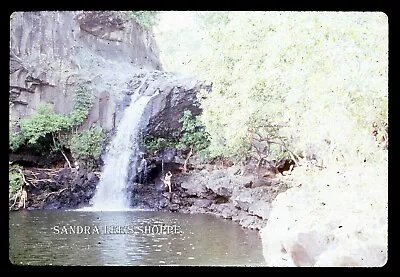 1980 Slide Man Waterfall At Old Arch Bridge Waterfall Hana Maui Hawaii #2349 • $9.95