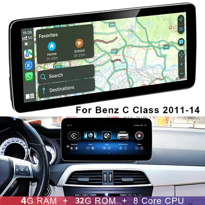 For Mercedes Benz C Class 2011-2014 Navigation 12.3'' Touch Screen Car Radio GPS • $425.88