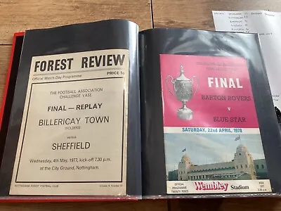 £190 • Buy Fa Vase Finals 1975- 2015 - Complete Run (41) +4 Rep +5 Brochures In Albums Ex