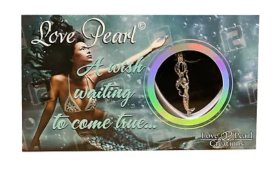 Mermaid  Love Wish Pearl Pendant With 16  Stainless Steel Necklace • $11.24
