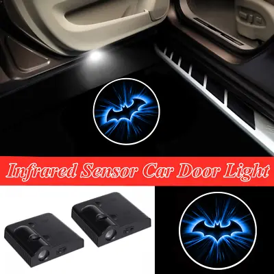 2x LED 3D Blue Batman Car Door Welcome Laser Projector Shadow Lights Universal • $18.99