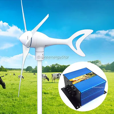 1500 Watt 12 V DC Wind Turbine Generator 3 Blade + Charge Controller • $299