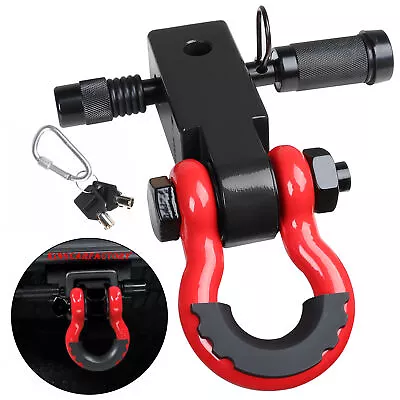 2  Tow Shackle Trailer Hitch Receiver Heavy Duty 3/4  D-Ring Recovery 45000 Lbs • $41.99