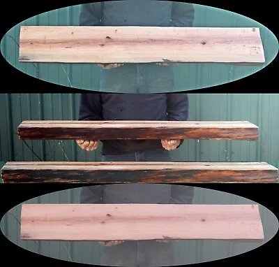 Ground Salvaged Cherry Log Fireplace Mantle 48 X 8  X 3  Rustic Lodge Beam Shelf • $199