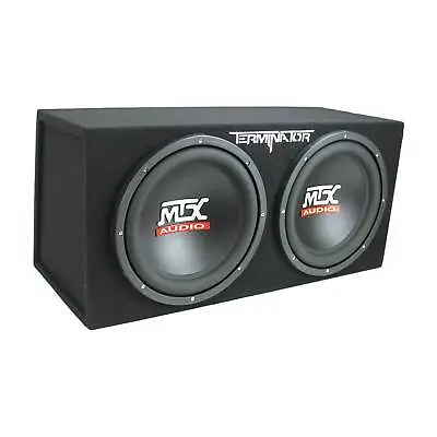MTX TNE212D 12  1200W Dual Car Subwoofers Audio Subs + Enclosure (Open Box) • $133.95