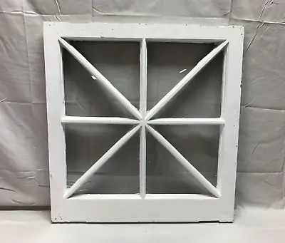 One VTG 8 Lite Window Sash Shabby White Chic 27x28 More Available Old 796-23B • $165