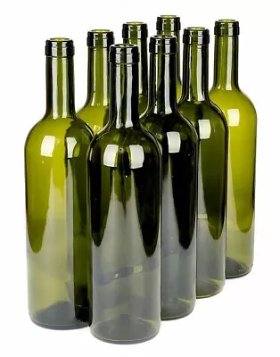 Glass Olive Bottle 750ml With Corks 24pcs. For Wine Storage Making Home Brew • £29.99