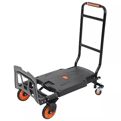 Folding Hand Truck Trolley Lifting Carrying Portable Garage 330lbs Capacity Cart • £61.39