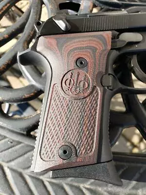 92X Compact G10 Grips With Beretta Trident Logo Black Cherry • $79.14