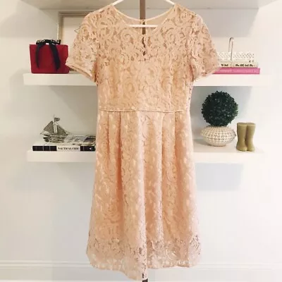 NWOT J.Crew Sample Blush Lace Dress Approx. Size 6 • $15