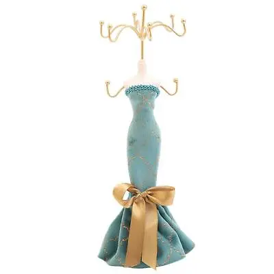 Prettyia Jewelry Holder Display Organizer Blue Lady Figure Mannequin Stand • £13.25