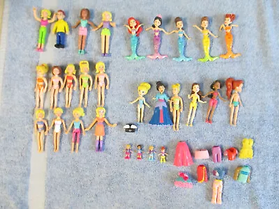 Polly Pocket Disney Mermaid Micro Mini McDonalds Doll Lot + Extras • $49.99