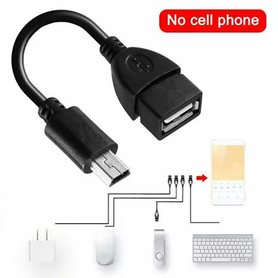 USB 2.0 Adapter Mini Micro USB To USB Phone/ Notebook Wire Cable Extender Black • $4.81