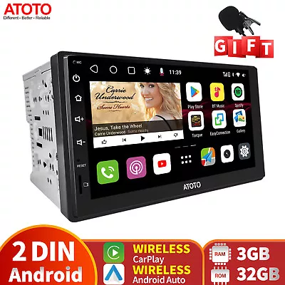 ATOTO S8 7in Car Stereo Double DIN GPS NAVI 3+32G Wireless Android Auto CarPlay • $559