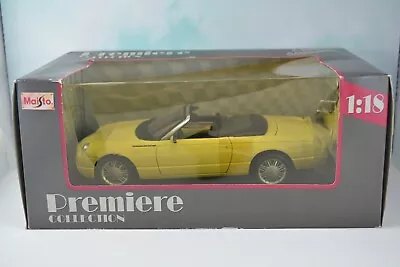 Maisto 1:18 Die-Cast  Premiere Collection Yellow Thunderbird Show Car Model #113 • $1
