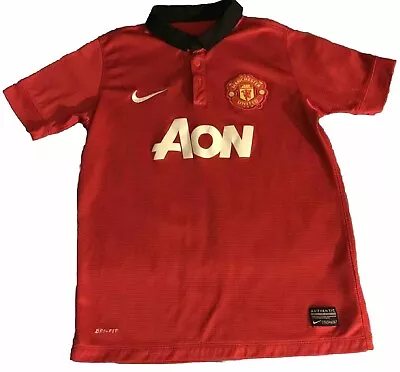 Nike Manchester United Jersey AON Youth Medium Nike Dri Fit Red Multicolored • $7.39