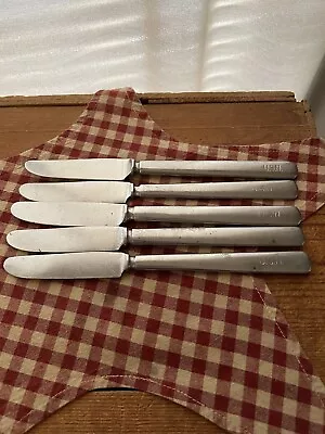 SILCO US Navy Stainless Steel Butter Knives USN WWII Vintage Read Description • $10