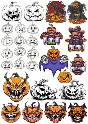 Halloween Pumpkins Set Files Vector Designs Clip Art Design • $2.99