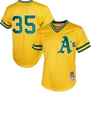 Authentic Mitchell & Ness Oakland A's #35 Baseball Jersey New Mens Sizes $100 • $55