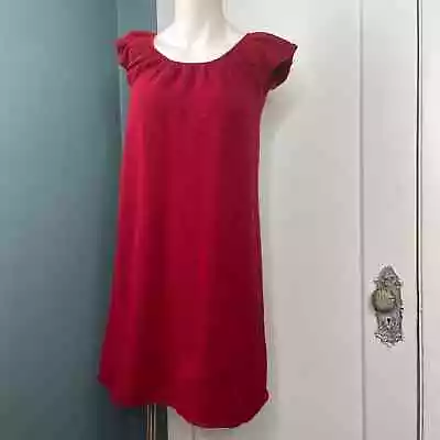 Anthropologie  Moth  Womens Dress Size XS Red Short Sleeve Angora Cashmere Blend • $22