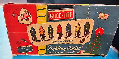 Vintage GOOD-LITE  Christmas Light String Box C9 GE  Flame Swirl Lamps • $34.95