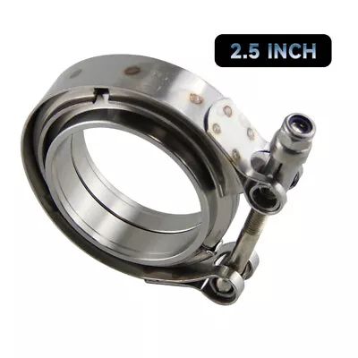 2.5''63mm V-Band Flange & Clamp Kit For Turbo Exhaust Downpipes Stainless Clamp • $31.73