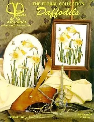 Vintage '99 DAFFODILS Counted CROSS STITCH Patterns By JANET POWERS SIGNED • $10.99