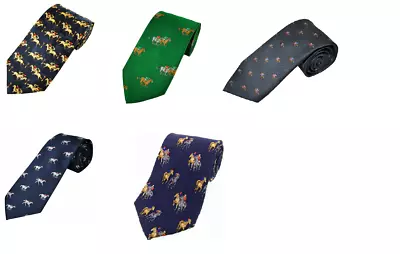 Horse & Jockey Racing Meet Ties. Silk Or Woven  For Epsom Ascot Cheltenham Etc • £16.99