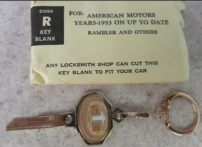 $9.95 • Buy Vintage Uncut 1953 Up American Motors AMC Key Blank Key Chain  Rambler