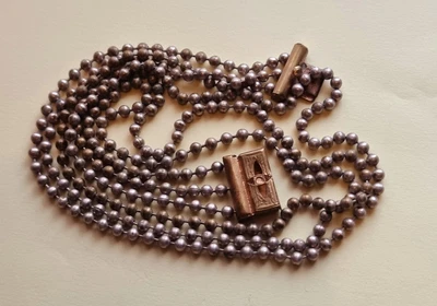 £9.99 • Buy Antique Vintage Necklace Art Deco 1920s Ball Chain Bearing Costume Jewellery 