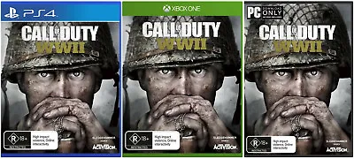 Call Of Duty WWII WW2 World War 2 Sony PS4 XBOX One PC Soldier War Shooter Game • $38