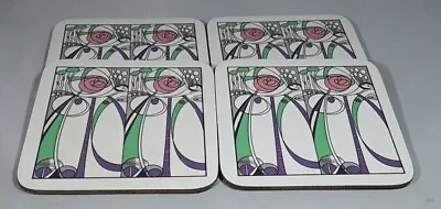 Vintage Set Of 4 Mackintosh Style Drinks Coasters By Castle Melamine Scotland  • £10