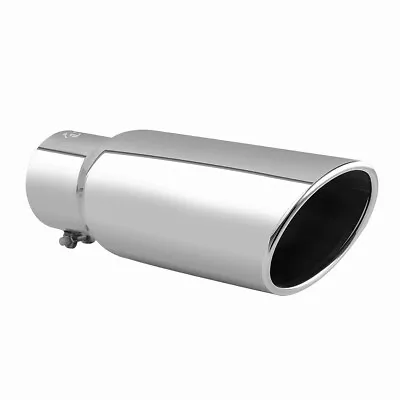  Car Truck Exhaust Tip Stainless Steel Muffler Pipe 3 ID X 4 OD X 12 L Chrome • $36.99