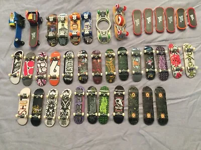 Large Lot Tech Deck Figure Board Skate Boards And Parts  As Shown!! • $74.99