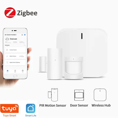 Zigbee Smart Home Alarm Kit Home Automation Hub Door Sensor PIR Motion W/ Alexa • $12.98