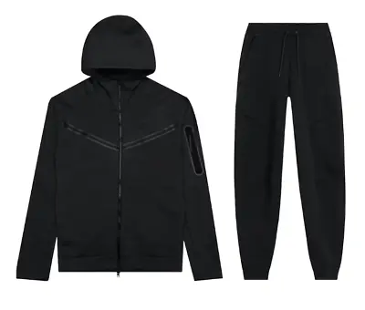 NEW Nike Sportswear Tech Fleece Full-Zip Hoodie & Joggers Set Black Size S-XL • $170