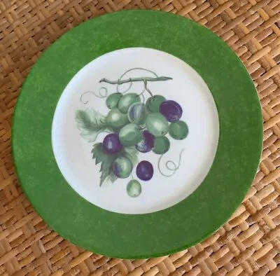 $48.99 • Buy 3 Laure Japy Limoges Salad Plates Hand Painted Grapes W/ Leaves Vine Tendrils