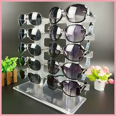 $15.88 • Buy 10 Pair Acrylic Sunglasses Eye Glasses Rack Stand Display Holder Organizer