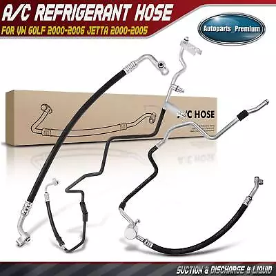 3x AC Suction & Discharge & Liquid Line Hose Assembly For Volkswagen Golf Jetta • $92.99